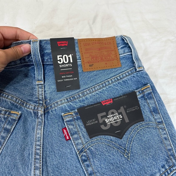 LEVI'S LUXOR STREET 501 MID THIGH SHORTS - Picture 11 of 12